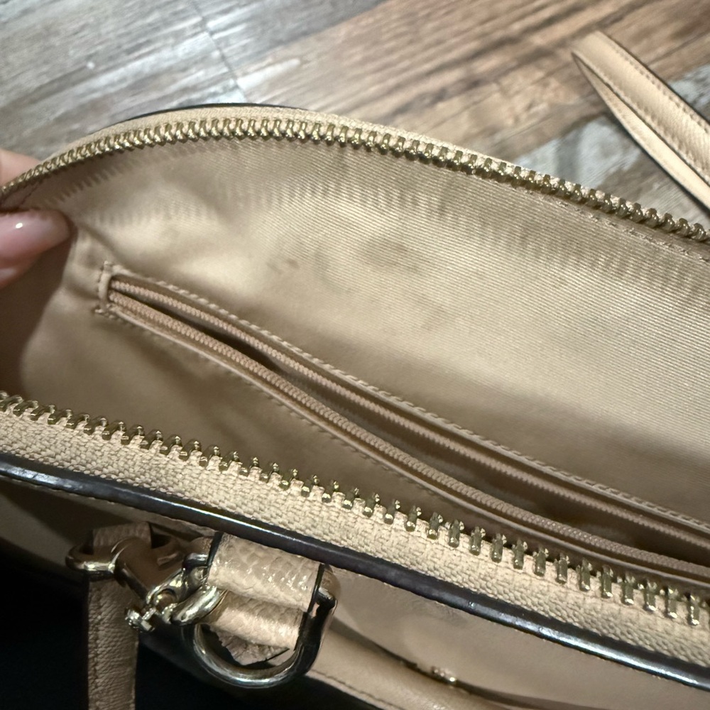 Coach Sierra Pebble Leather Tan Large Satchel - Picture 13 of 16